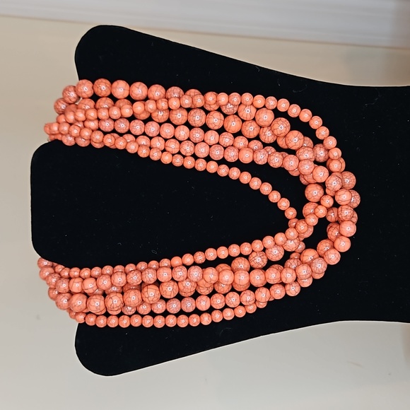 Jewelry - Coral Marble Multilayer Necklace